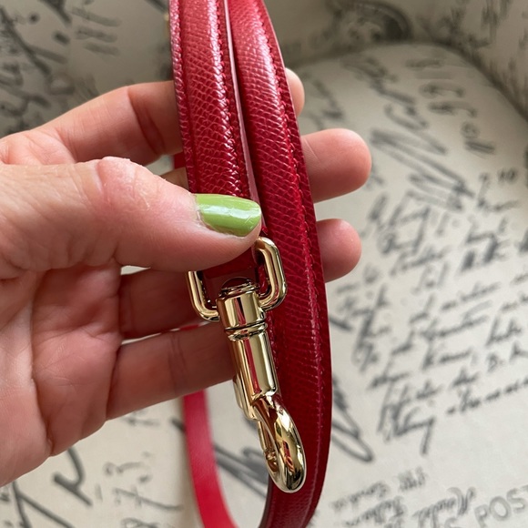 NWT Dolce and Gabbana Family red handmade Italian leather satchel handbag - Picture 12 of 17